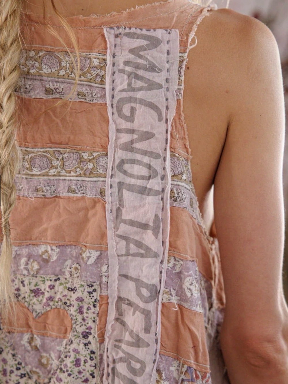 Magnolia Pearl Quiltwork Layla Tank Dress O/S💖NEW WITH TAGS💖BOHO💖Lined Cotton - Picture 4 of 12